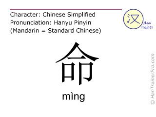 命 meaning|Chinese word 命 (ming4) meaning in English